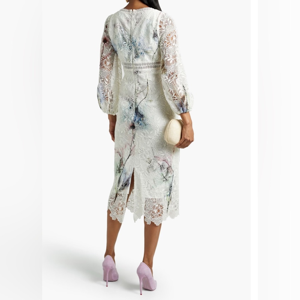 ML MONIQUE LHUILLIER
Printed guipure lace midi dress ,Size 2 - Picture 3 of 4